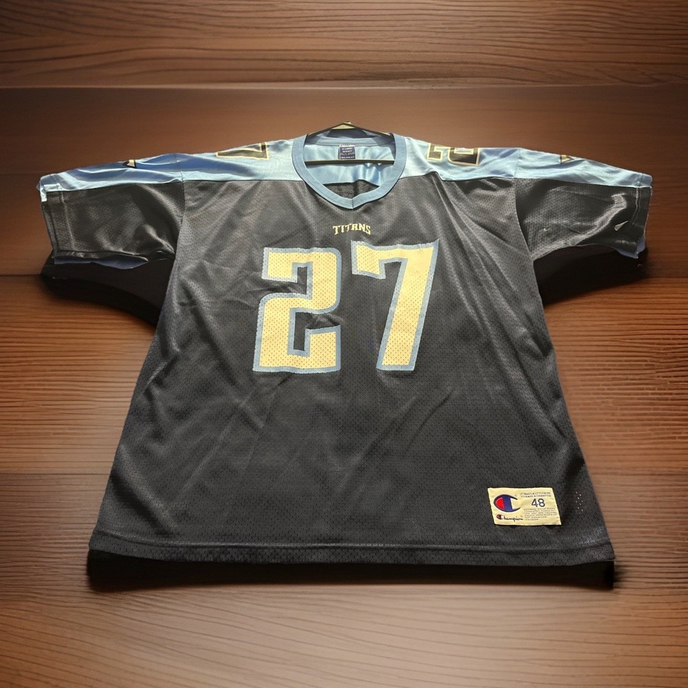 Vintage 90s Champion Eddie George #27 TENNESSE TITANS Jersey NFL Men's 48 / XL